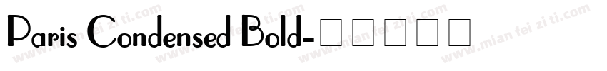Paris Condensed Bold字体转换